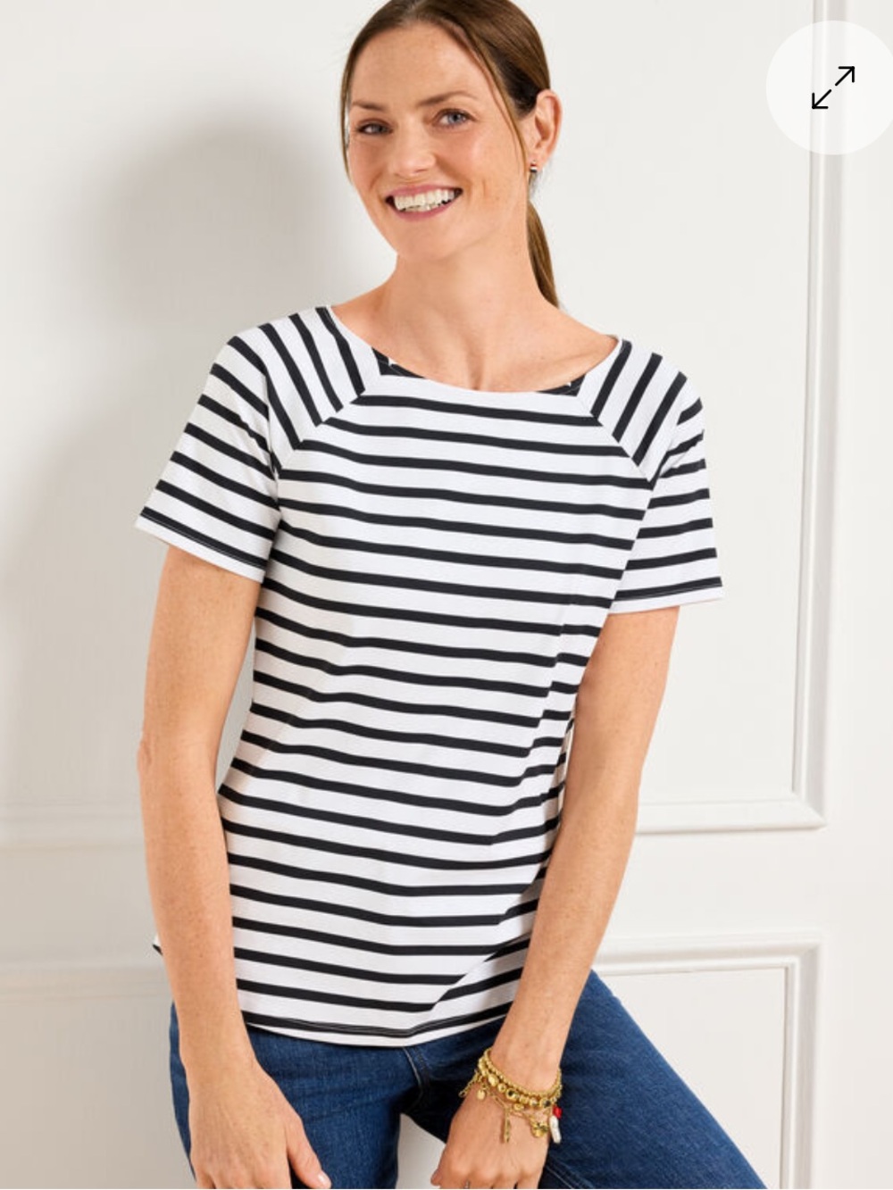 NWT Talbots Effortless Bateau Tee